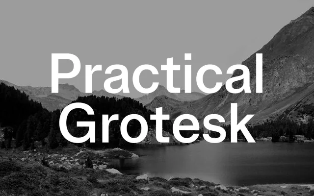 Practical Grotesk specimen from Apex Foundry