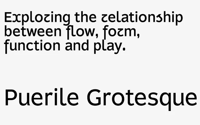 Puerile Grotesque specimen from Applied Systems