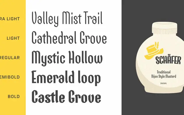 Amberwood specimen from Arcane Type Foundry