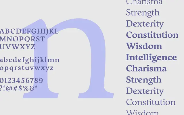 Avona Serif specimen from Arcane Type Foundry