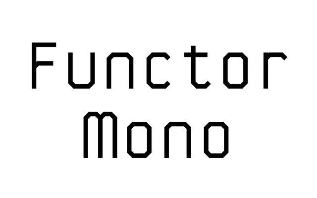 Functor Mono specimen from Archetype Foundry