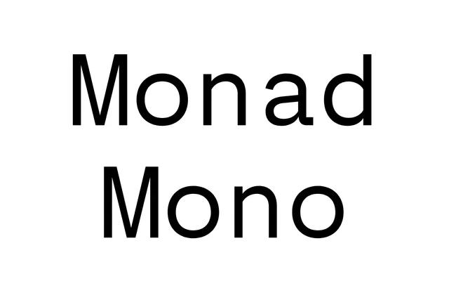 Monad Mono specimen from Archetype Foundry