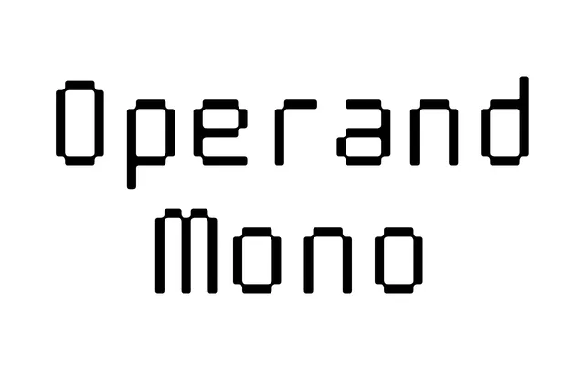 Operand Mono specimen from Archetype Foundry