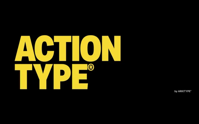 ActionType specimen from Arkitype