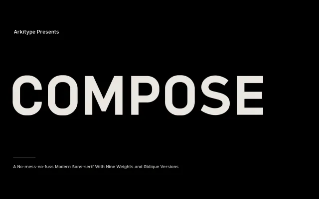 Compose specimen from Arkitype