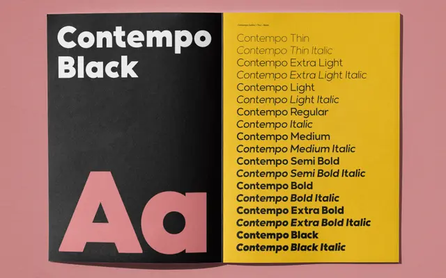 Contempo Gothic specimen from Arkitype