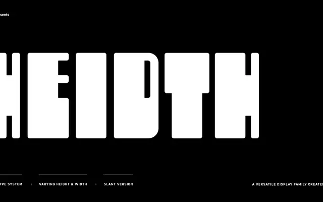 Heidth Variable specimen from Arkitype
