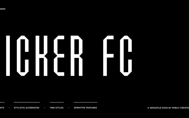 Kicker FC specimen from Arkitype