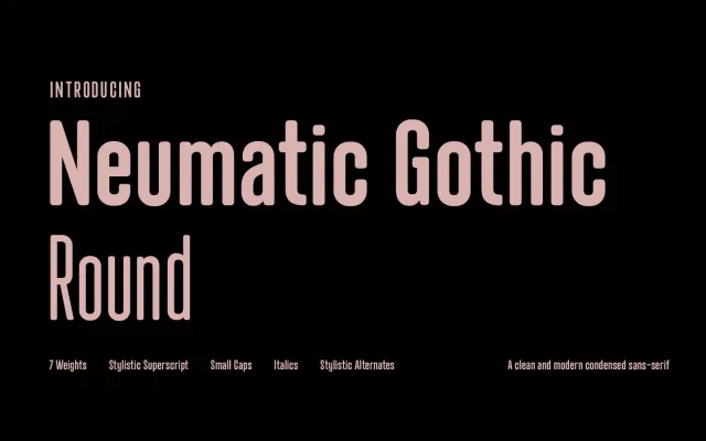 Neumatic Gothic Round specimen from Arkitype