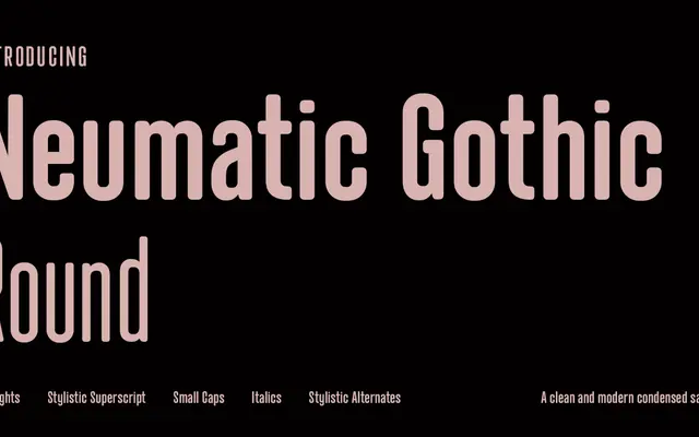 Neumatic Gothic Round specimen from Arkitype