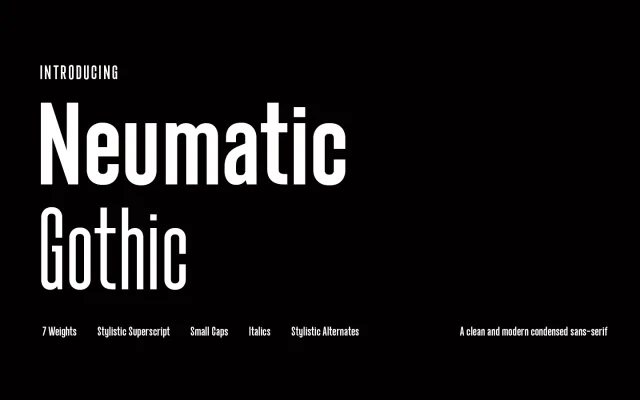 Neumatic Gothic specimen from Arkitype