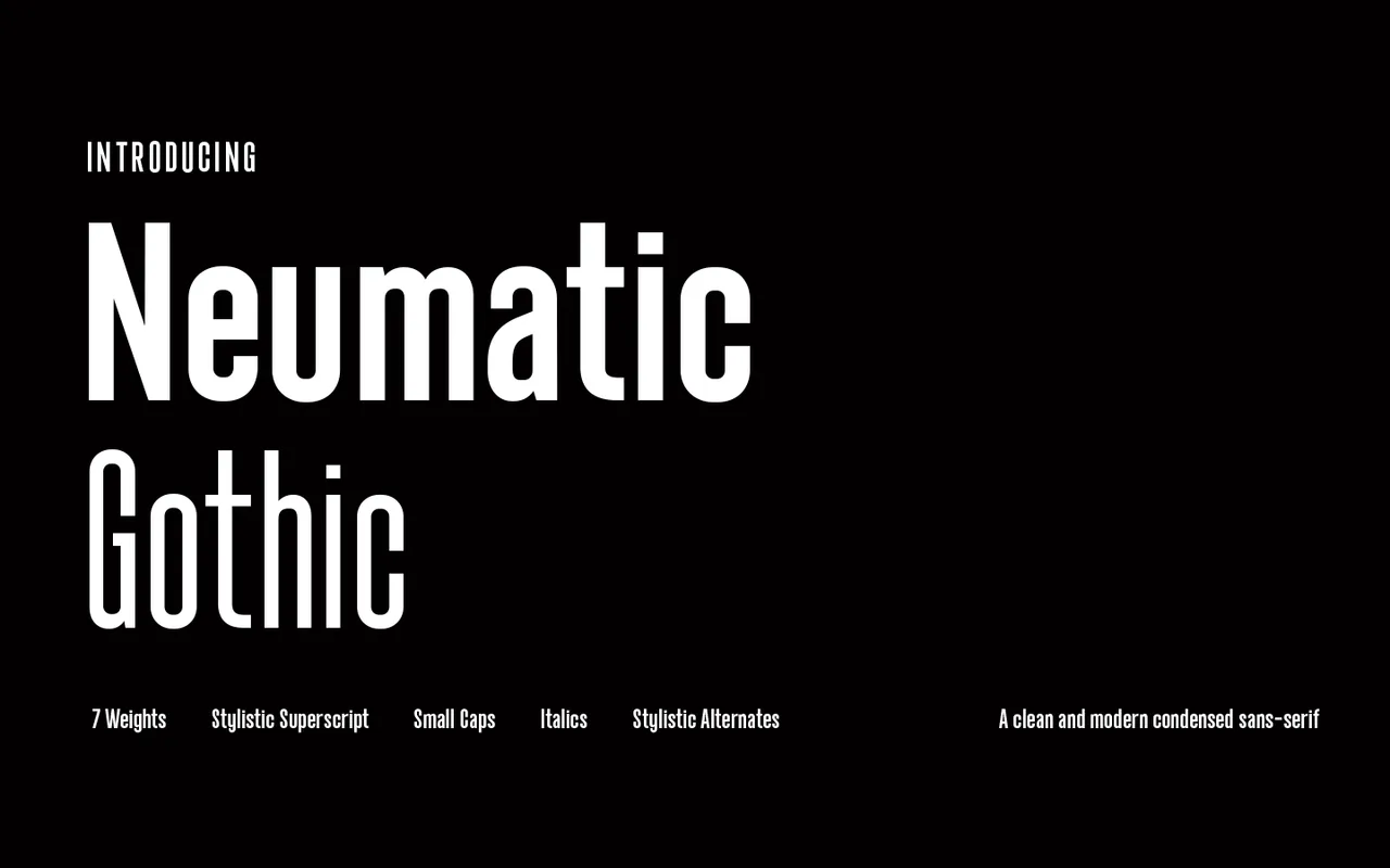 Neumatic Gothic specimen from Arkitype