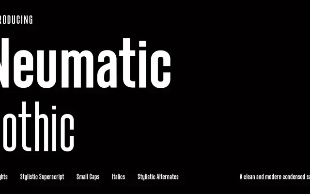 Neumatic Gothic specimen from Arkitype