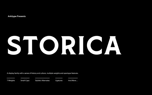 Storica specimen from Arkitype