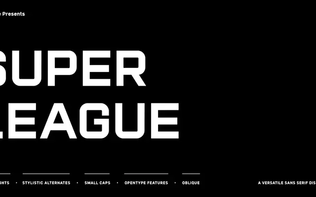 Super League specimen from Arkitype