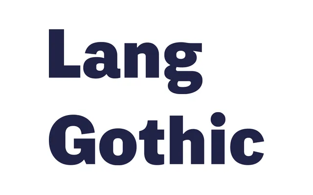 Lang Gothic specimen from ArrowType