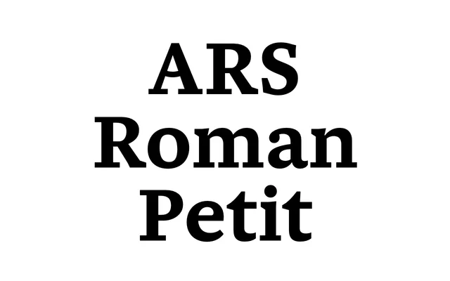 ARS Roman Petit specimen from ARS Type