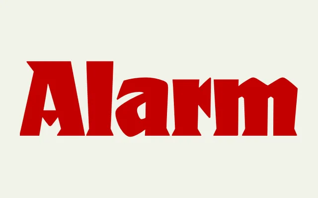 Alarm specimen from Astype Fonts