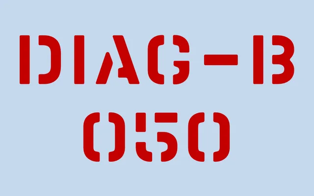 Vtg Stencil Diag-B 050 specimen from Astype Fonts