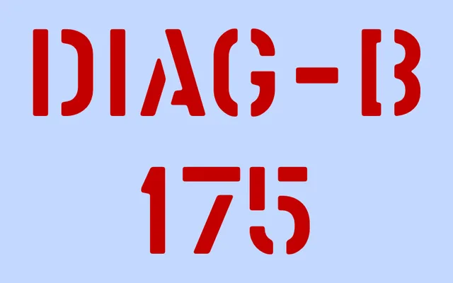 Vtg Stencil Diag-B 175 specimen from Astype Fonts