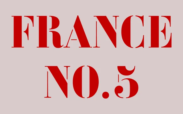 Vtg Stencil France No. 5 specimen from Astype Fonts