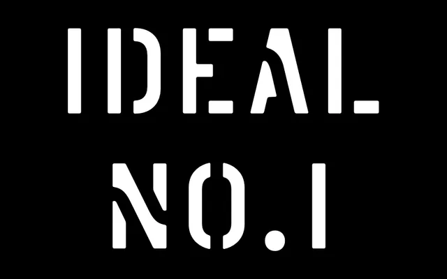 Vtg Stencil Ideal No.1 specimen from Astype Fonts