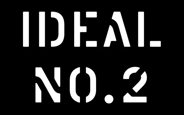 Vtg Stencil Ideal No.2 specimen from Astype Fonts