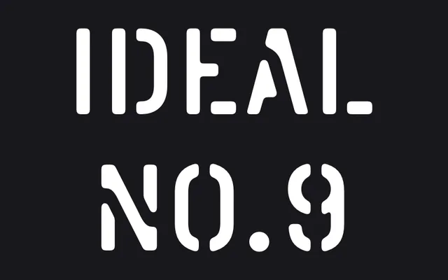 Vtg Stencil Ideal No.9 specimen from Astype Fonts