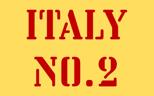 Vtg Stencil Italy No. 2 specimen from Astype Fonts