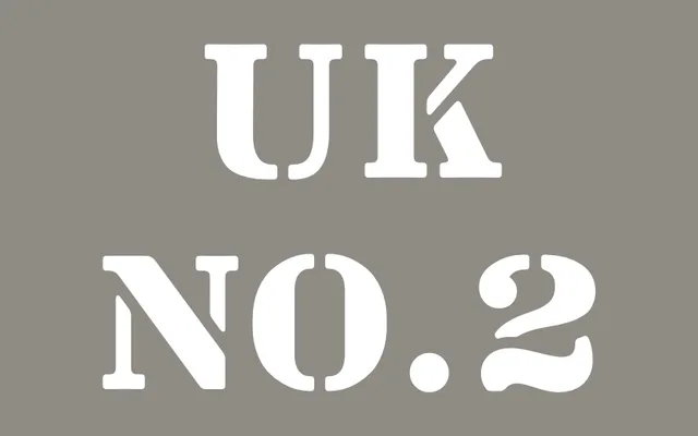 Vtg Stencil UK No. 2 specimen from Astype Fonts