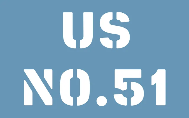 Vtg Stencil US No. 51 specimen from Astype Fonts