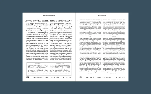 Garamond specimen from ATF Collection