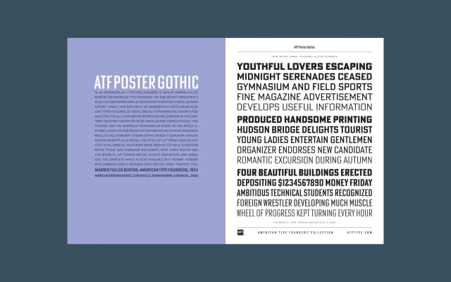 Poster Gothic specimen from ATF Collection