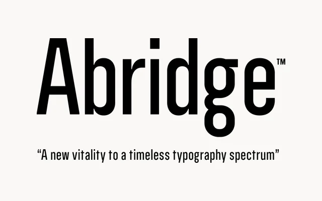 Abridge specimen from Atipo Foundry