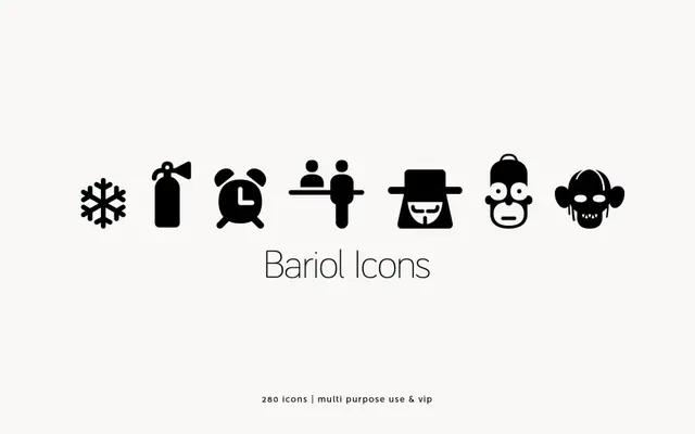 Bariol Icons specimen from Atipo Foundry