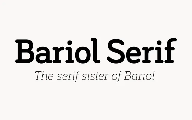 Bariol Serif specimen from Atipo Foundry