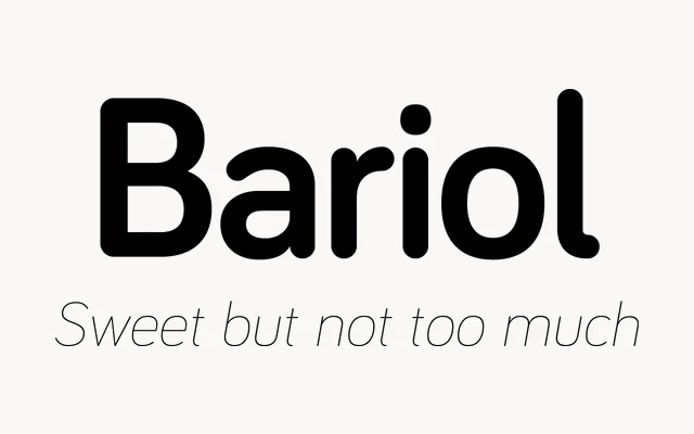 Bariol specimen from Atipo Foundry