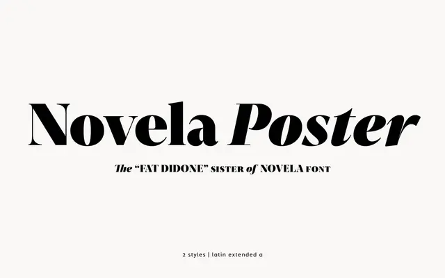 Novela Poster specimen from Atipo Foundry