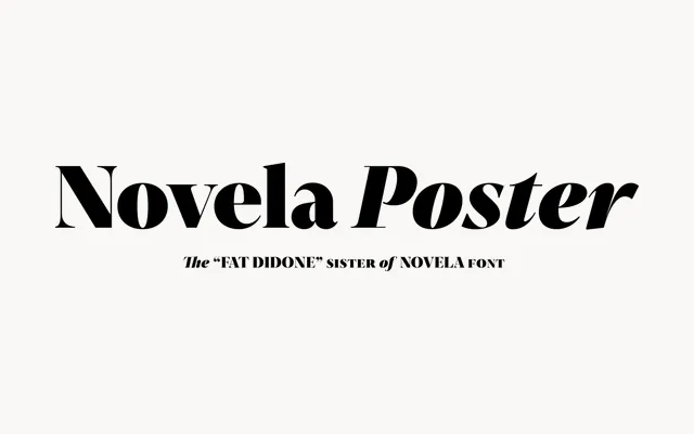 Novela Poster specimen from Atipo Foundry