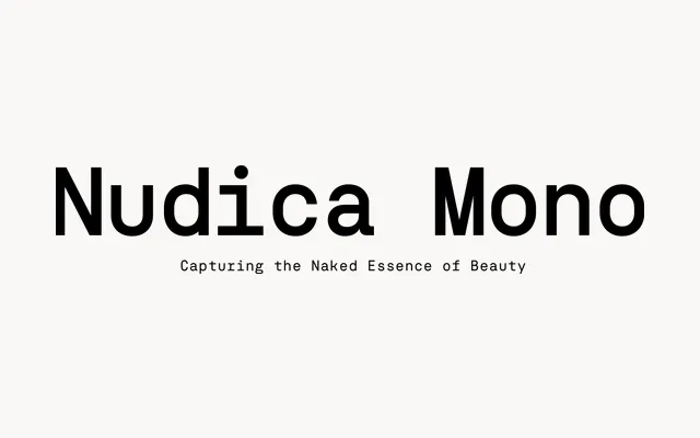 Nudica Mono specimen from Atipo Foundry