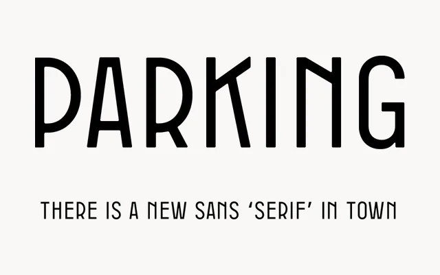 Parking specimen from Atipo Foundry