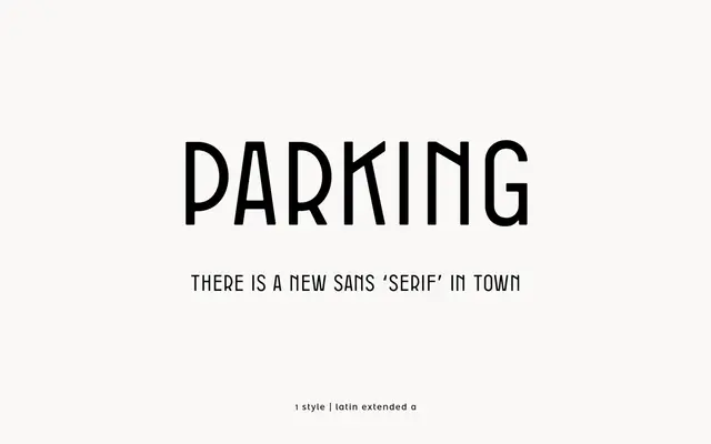 Parking specimen from Atipo Foundry