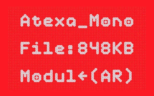 Atexa Mono specimen from ATK Studio