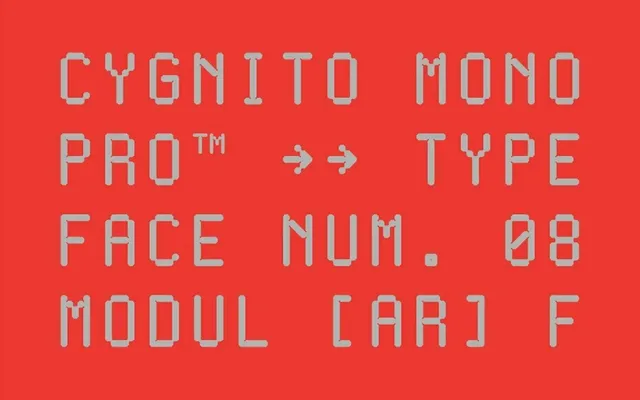Cygnito Mono Pro specimen from ATK Studio