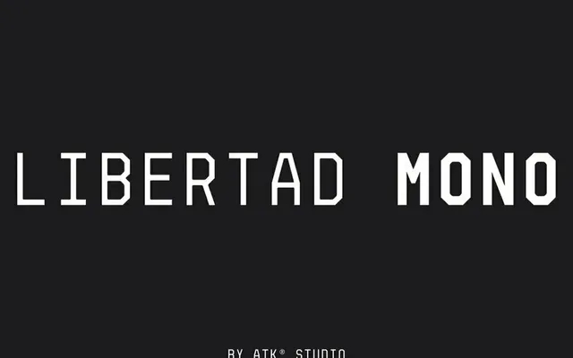 Libertad Mono specimen from ATK Studio