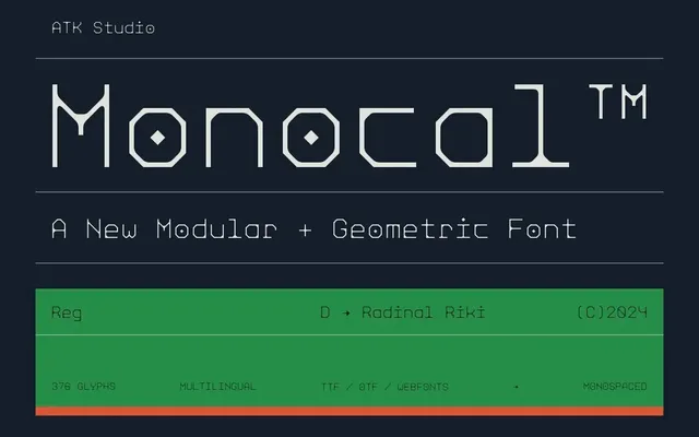 Monocal specimen from ATK Studio
