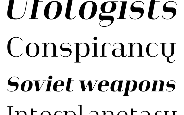 Heimat Didone specimen from Atlas Fonts