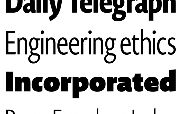 Novel Display specimen from Atlas Fonts