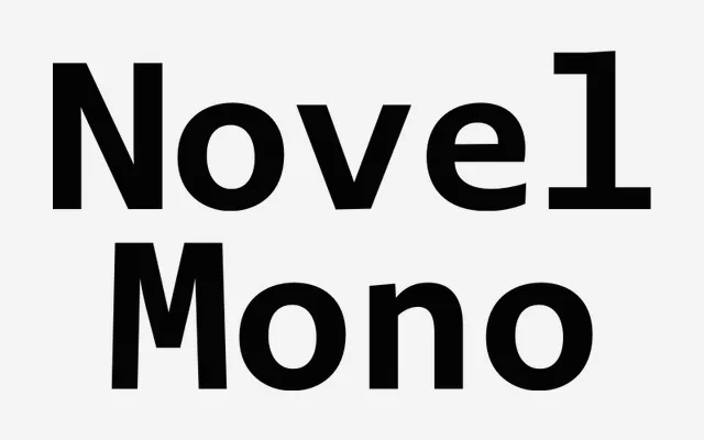 Novel Mono specimen from Atlas Fonts