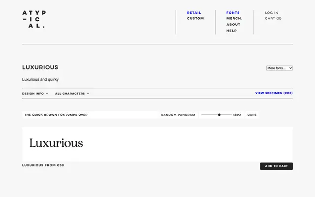 Luxurious specimen from Atypical